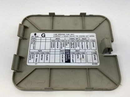 03 04 05 06 Infiniti G35 Interior Fuse Box Panel Access Cover Lid Trim OEM