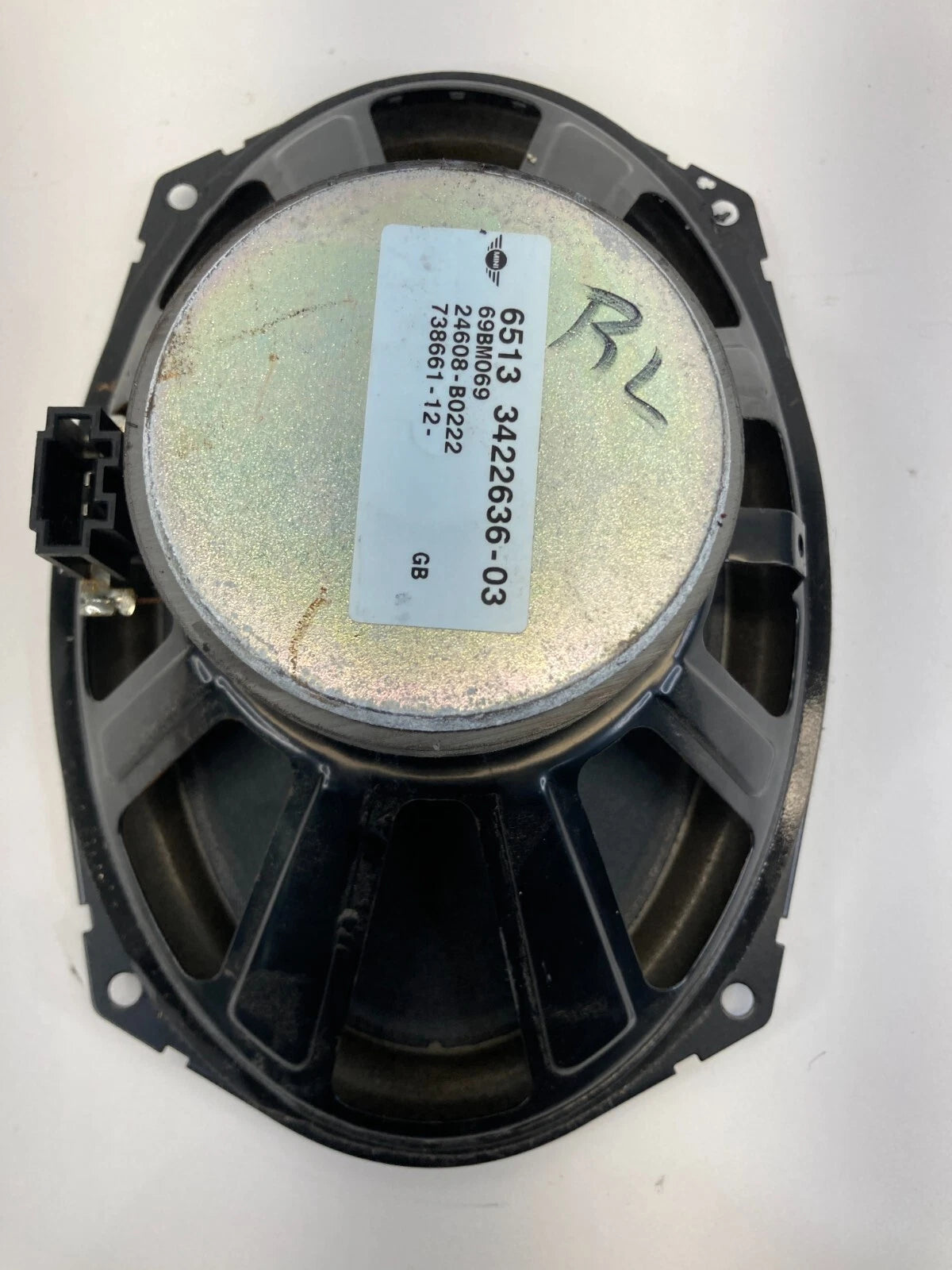 2007-2011 MINI COOPER REAR LEFT BACK QUARTER PANEL SPEAKER 65133422636