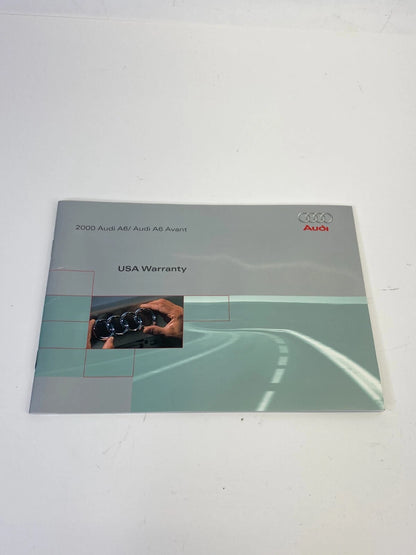 2000 AUDI A6 OWNERS MANUAL QUICK REFERENCE GUIDE BOOK SET W/ CASE OEM