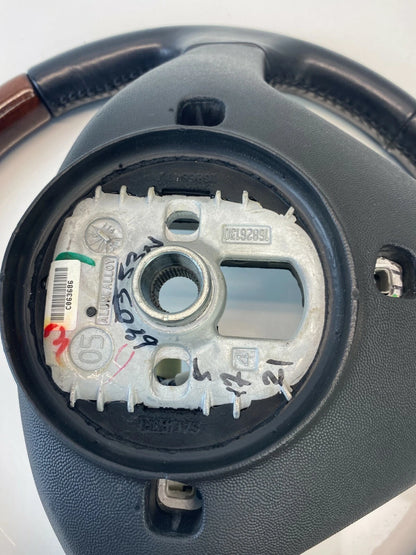 2004-2007 CADILLAC CTS LEFT STEERING WHEEL W/ AUDIO SWITCH LEATHER WOOD 21994384