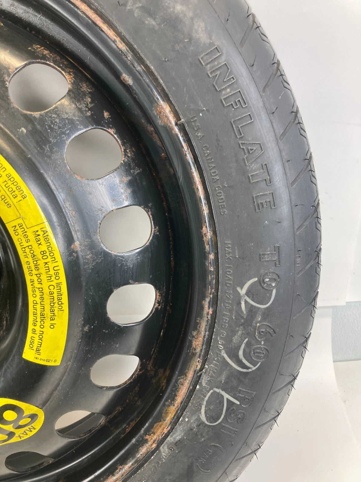 1998-2004 AUDI A6 QUATTRO 98-01 A4 QUATTRO SPARE TIRE COMPACT DONUT T125/80 R17