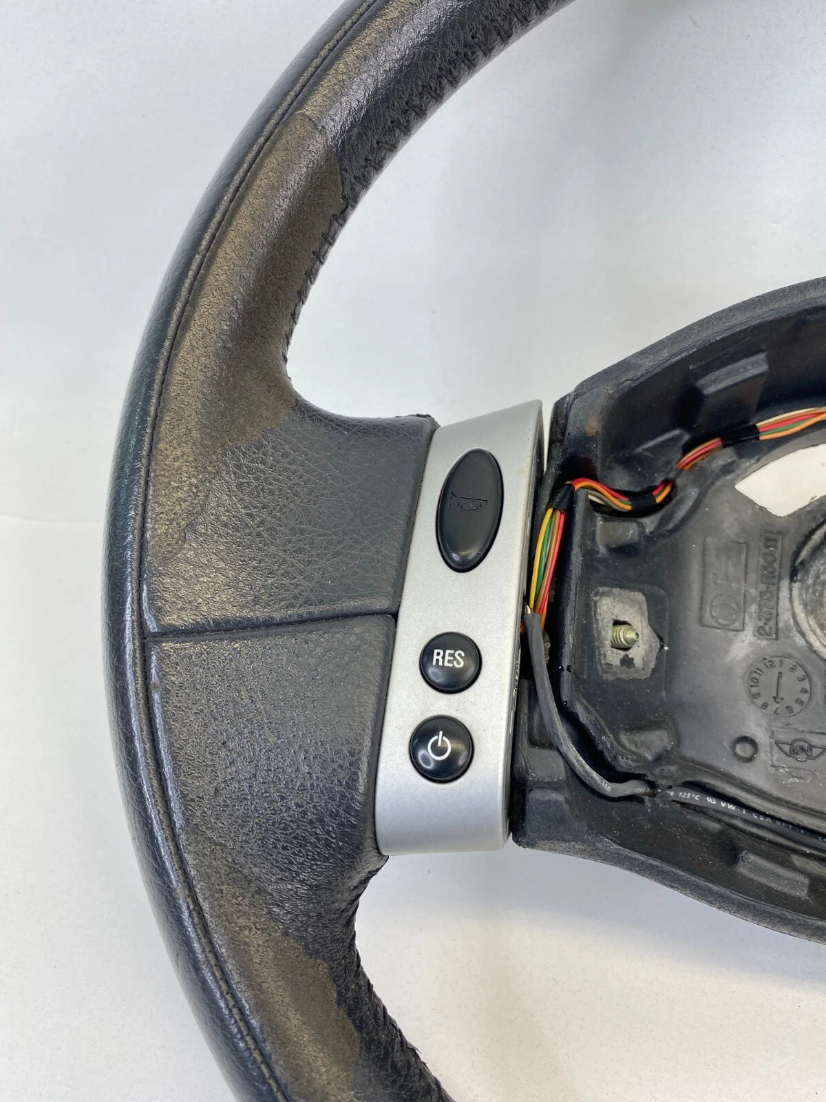 2002 2003 Mini Cooper Steering Wheel Multifunction Switch Leather 2 Spokes