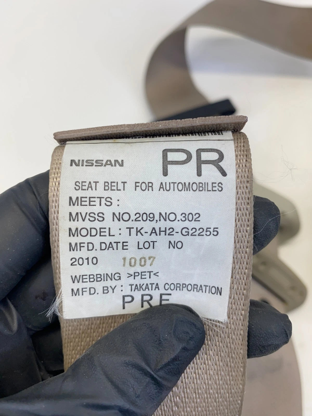 2009-2012 NISSAN MURANO FRONT RIGHT PASSENGER SEAT BELT RETRACTOR TK-AH2-G2255