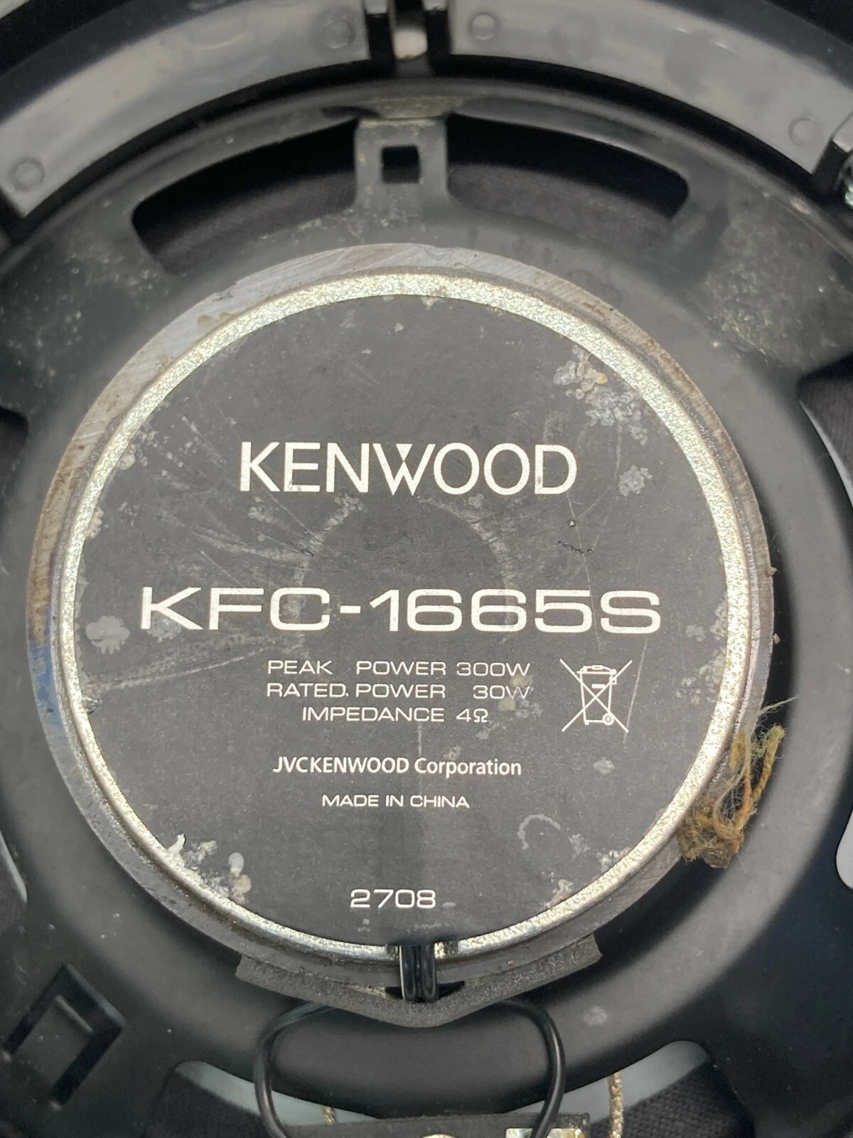 2007 NISSAN VERSA REAR LEFT DOOR AUDIO SPEAKER KENWOOD OEM FACTORY KFC-1665S