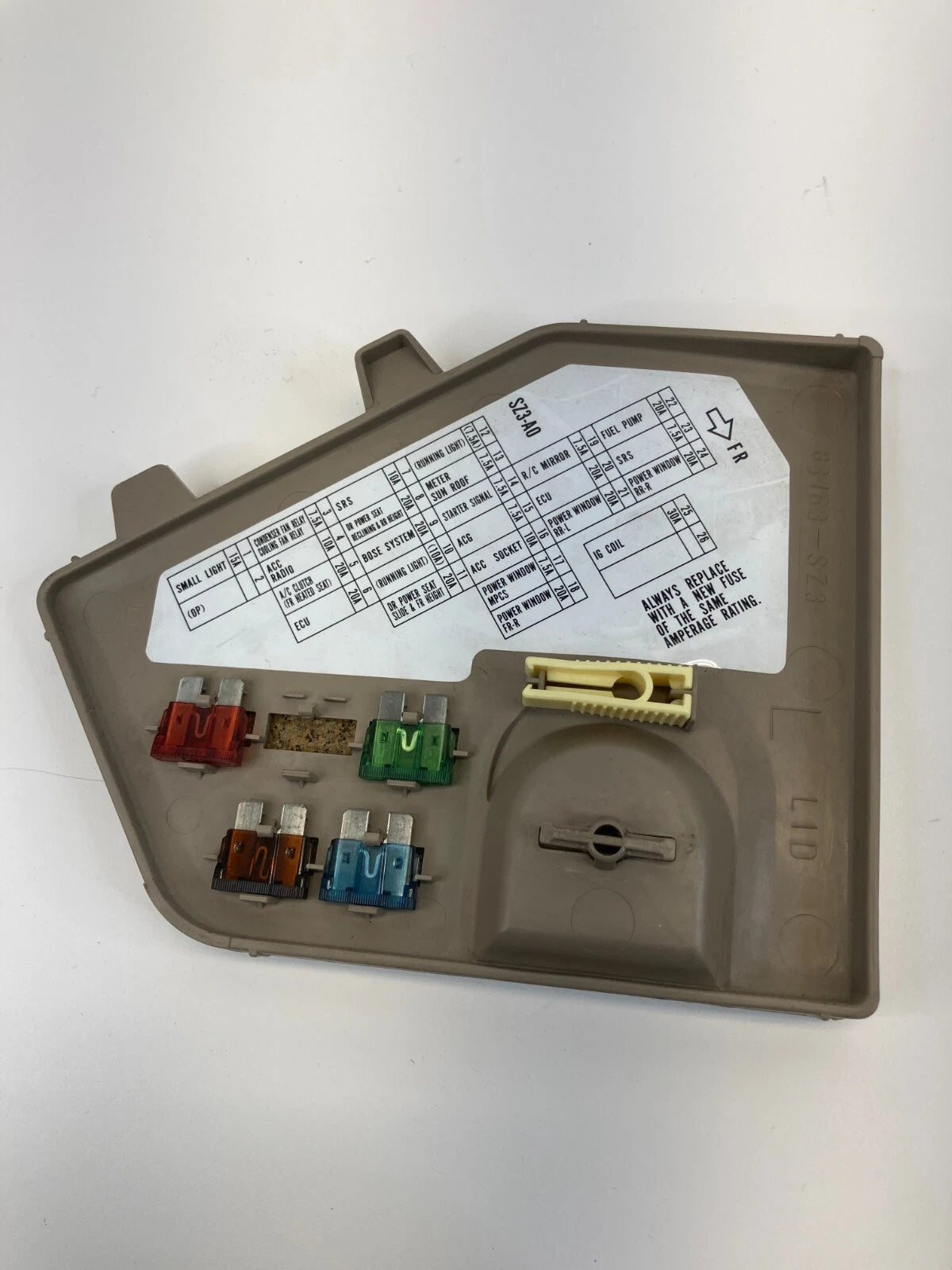 1999-2002 ACURA RL LEFT DRIVER FUSE BOX DOOR LID KICK PANEL COVER 83163-SZ3 OEM