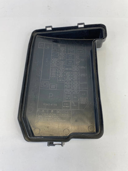 2012-2015 TOYOTA PRIUS ENGINE FUSE BOX RELAY COVER LID BLACK OEM 82662-47150