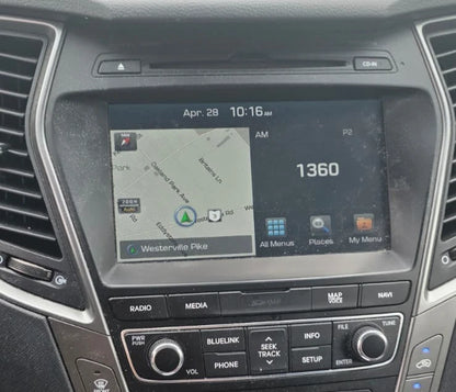 17 18 HYUNDAI SANTA FE SPORT GPS NAVIGATION RADIO DISPLAY UNIT 96560-4Z512 OEM