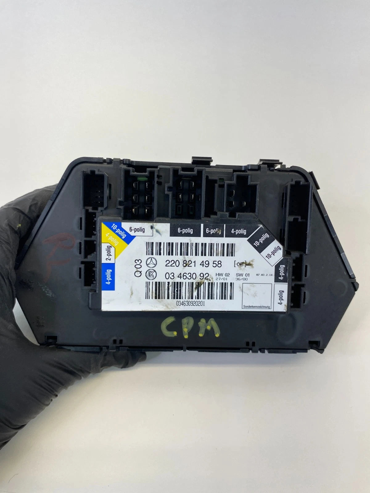 00-05 MERCEDES S430 REAR LEFT SEAT ADJUSTMENT CONTROL SWITCH MODULE 2208214958
