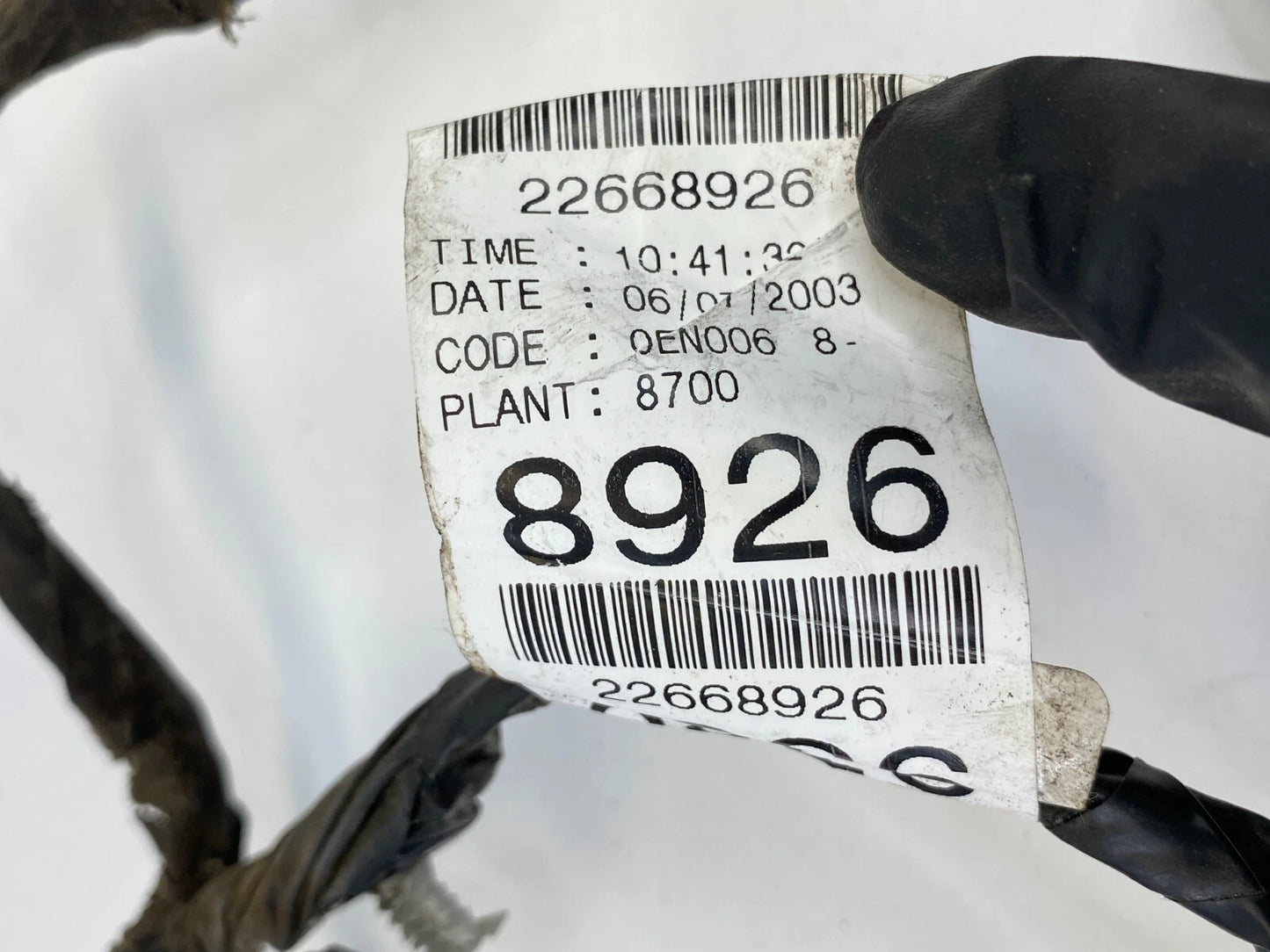 1999-2005 PONTIAC GRAND AM SEDAN REAR LEFT DOOR WIRE WIRING HARNESS 22668926 OEM