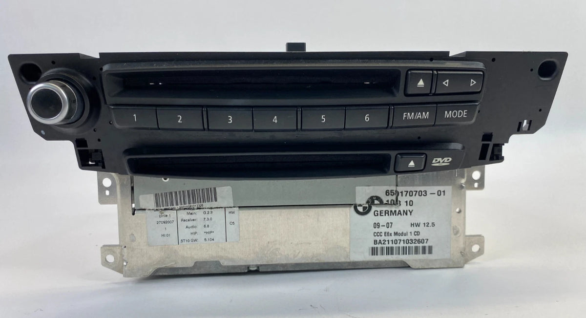 2008 2009 BMW 550i 528i NAVIGATION AM/FM RADIO CD DVD PLAYER 65839170703-01 OEM