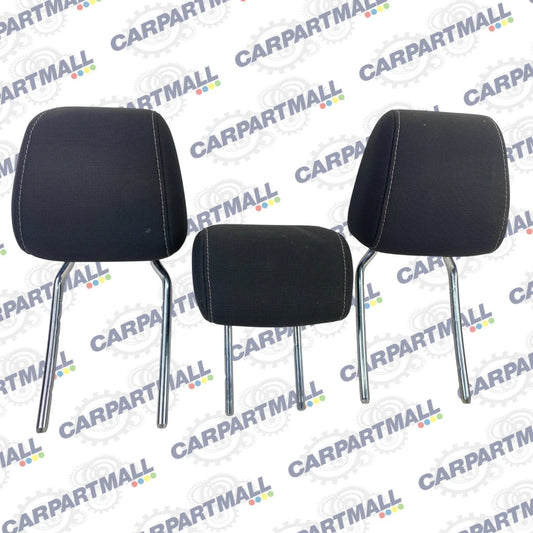 12-14 FORD FOCUS SEDAN REAR SEAT HEADREST SET LEFT RIGHT MIDDLE 3PC BLACK OEM