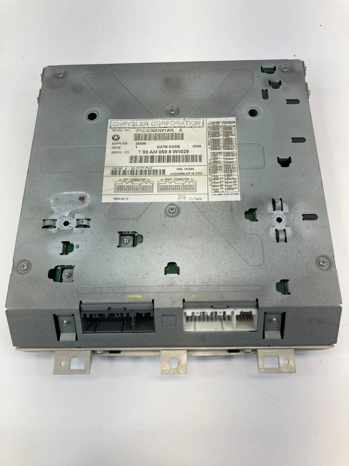 08 09 CHRYSLER TOWN & COUNTRY REAR OVERHEAD DVD SYSTEM MONITOR DISPLAY 1CM00DW1