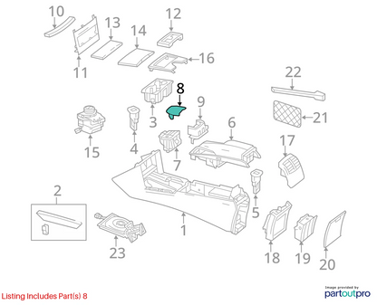 2010-2013 MERCEDES-BENZ E350 ES CONTROL BUTTON SWITCH W/ TRIM 2129054900 OEM