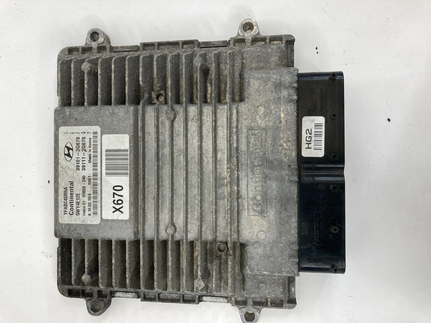 2011-2013 HYUNDAI SONATA 2.4L AT ENGINE CONTROL MODULE ECM ECU 39111-2G670 OEM