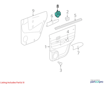 2006-2008 CHRYSLER 300 REAR RIGHT BACK DOOR WINDOW BUTTON SWITCH 4602743AA OEM