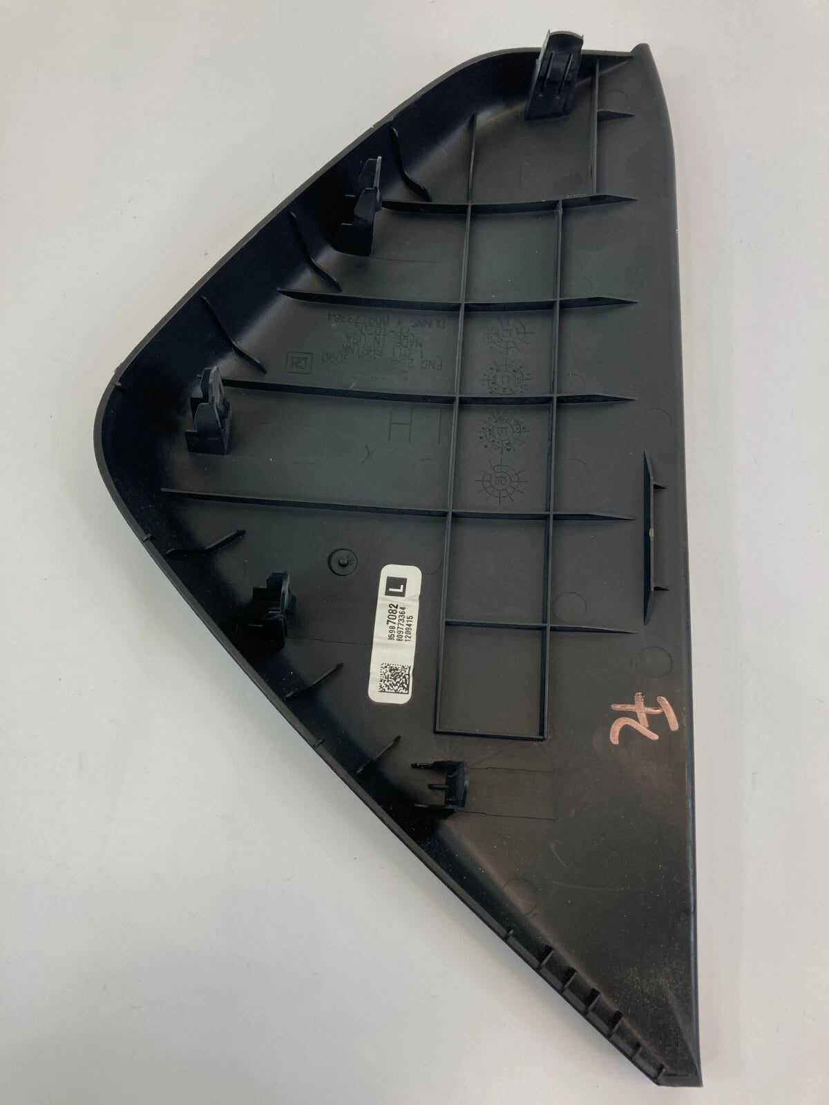 2011-2016 CHEVROLET CRUZE COVER DASH LEFT DRIVER END CAP COVER TRIM 95987080
