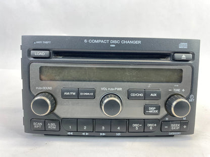2006-2008 HONDA PILOT AM/FM 6 DISC CD RADIO RECEIVER 39100-S9V-A600 OEM