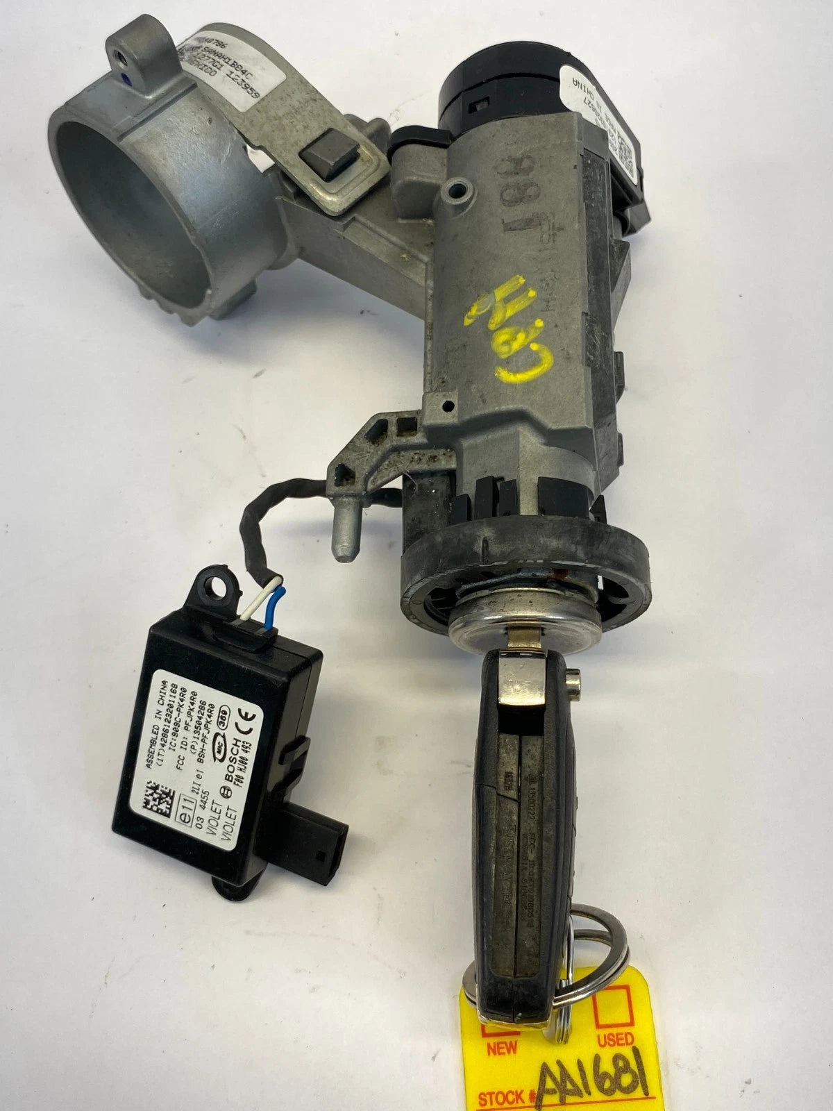 11-16 CHEVROLET CRUZE 1.8L IGNITION SWITCH LOCK CYLINDER ASSY W/KEY 20939745 OEM