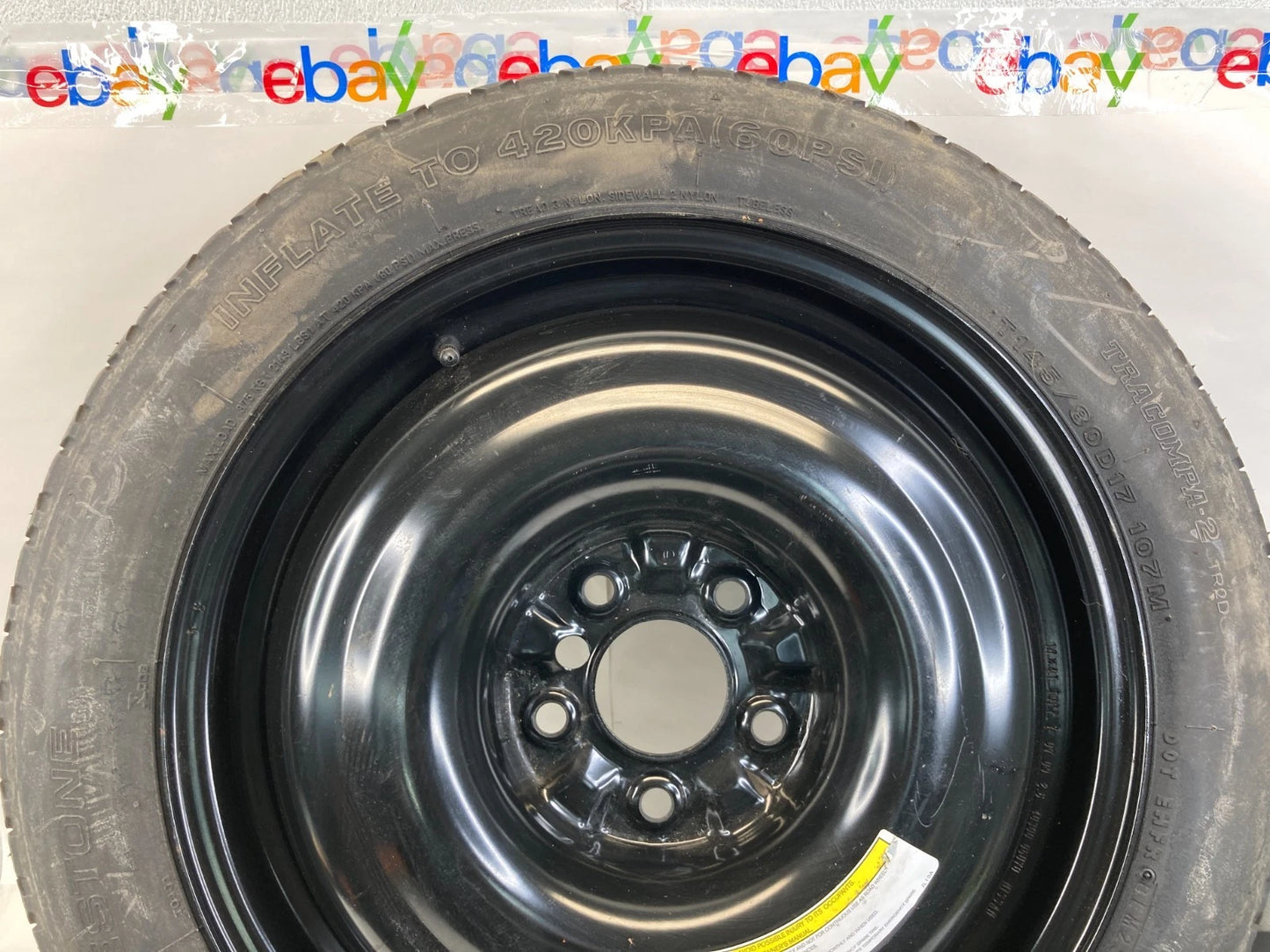 2008 2009 INFINITI G37 EMERGENCY SPARE TIRE WHEEL COMPACT DONUT T145/80D17 107M