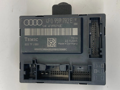 06-08 AUDI A6 QUATTRO FRONT RIGHT PASSENGER SIDE DOOR CONTROL MODULE 4F0959792E