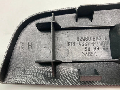2007-2009 NISSAN VERSA REAR RIGHT PASSENGER SIDE WINDOW SWITCH BEZEL 82961EM31A