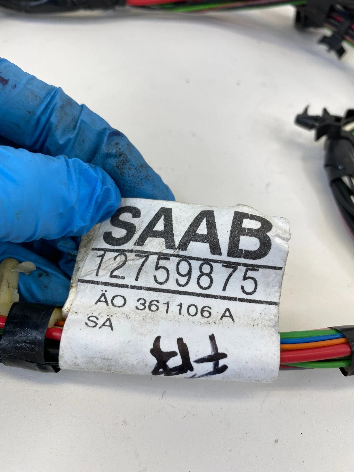 2003-2011 SAAB 9-3 SEDAN FRONT RIGHT SIDE DOOR HARNESS WIRE WIRING 12759875 OEM