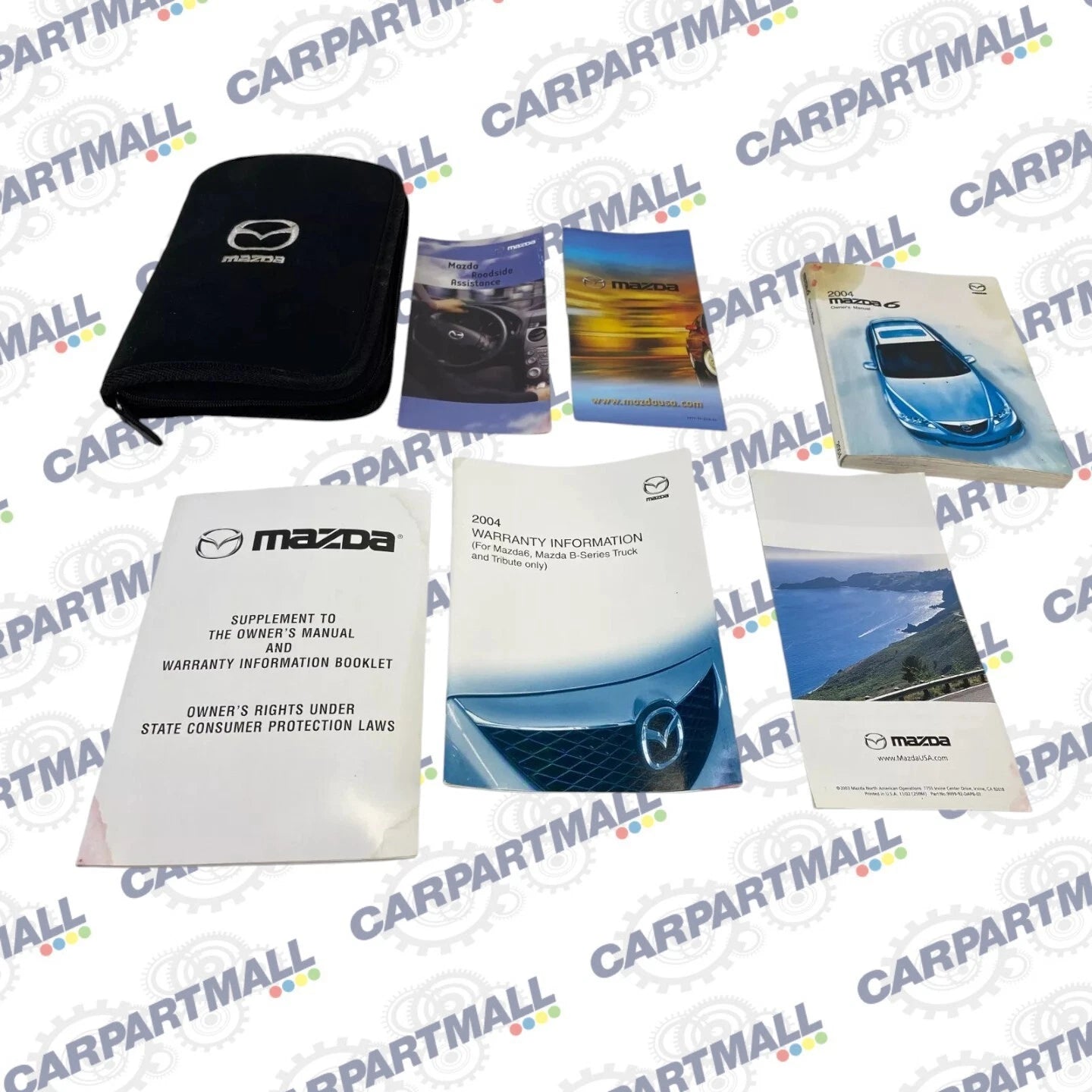 2004 MAZDA6 MAZDA 6 SEDAN OWNERS MANUAL REFERENCE GUIDE BOOKS SET W/ CASE OEM