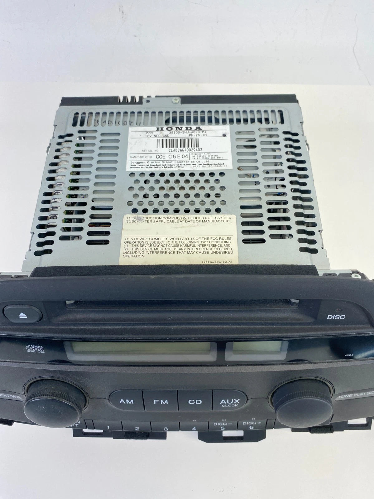 2005-2007 HONDA ODYSSEY AM/FM RADIO RECEIVER CD AUX CONTROL 39100-SHJ-A020 OEM