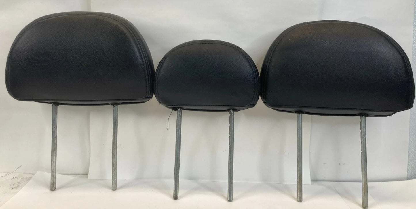 05 06 07 MERCURY MARINER REAR BACK HEADREST HEAD REST LEATHER BLACK SET OF 3 OEM