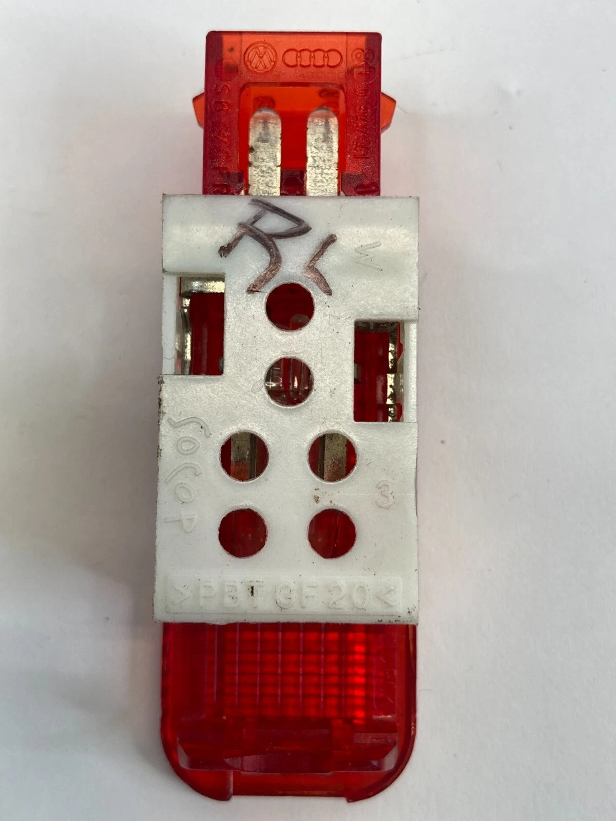 2006-2011 AUDI A6 REAR LEFT SIDE DOOR PANEL WARNING LIGHT LAMP RED OEM