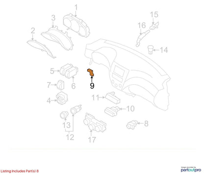 2009 10 11 12 2013 SUBARU FORESTER TRACTION CONTROL BUTTON SWITCH 66211FG000 OEM