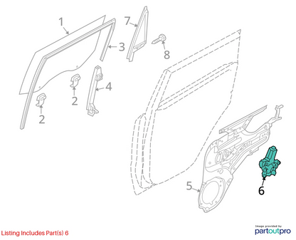 2010-2013 KIA FORTE FRONT RIGHT PASSENGER SIDE POWER WINDOW MOTOR 82460-1M000