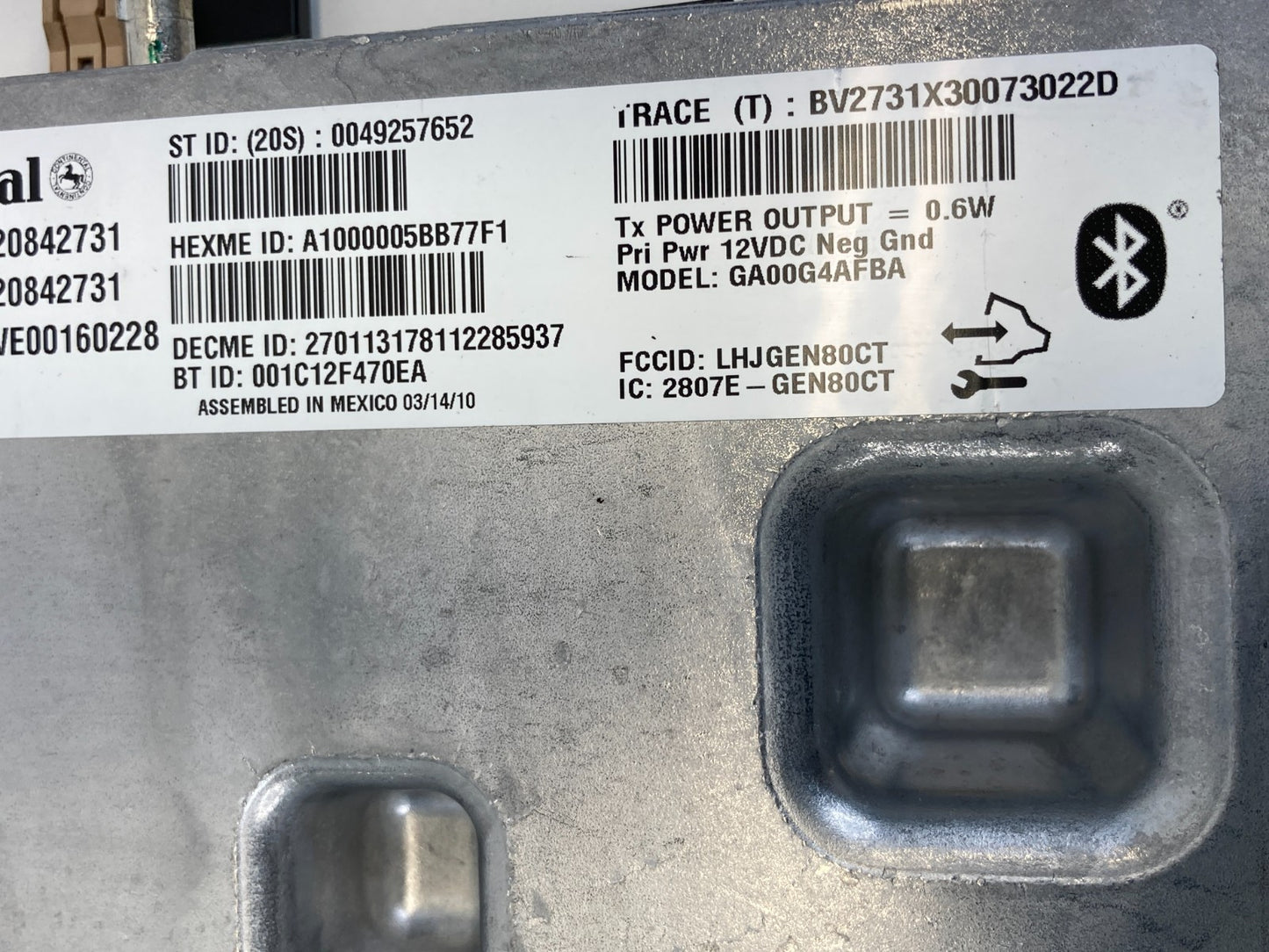 2011 Buick Regal OnStar Bluetooth Communication Control Module 20842731 OEM