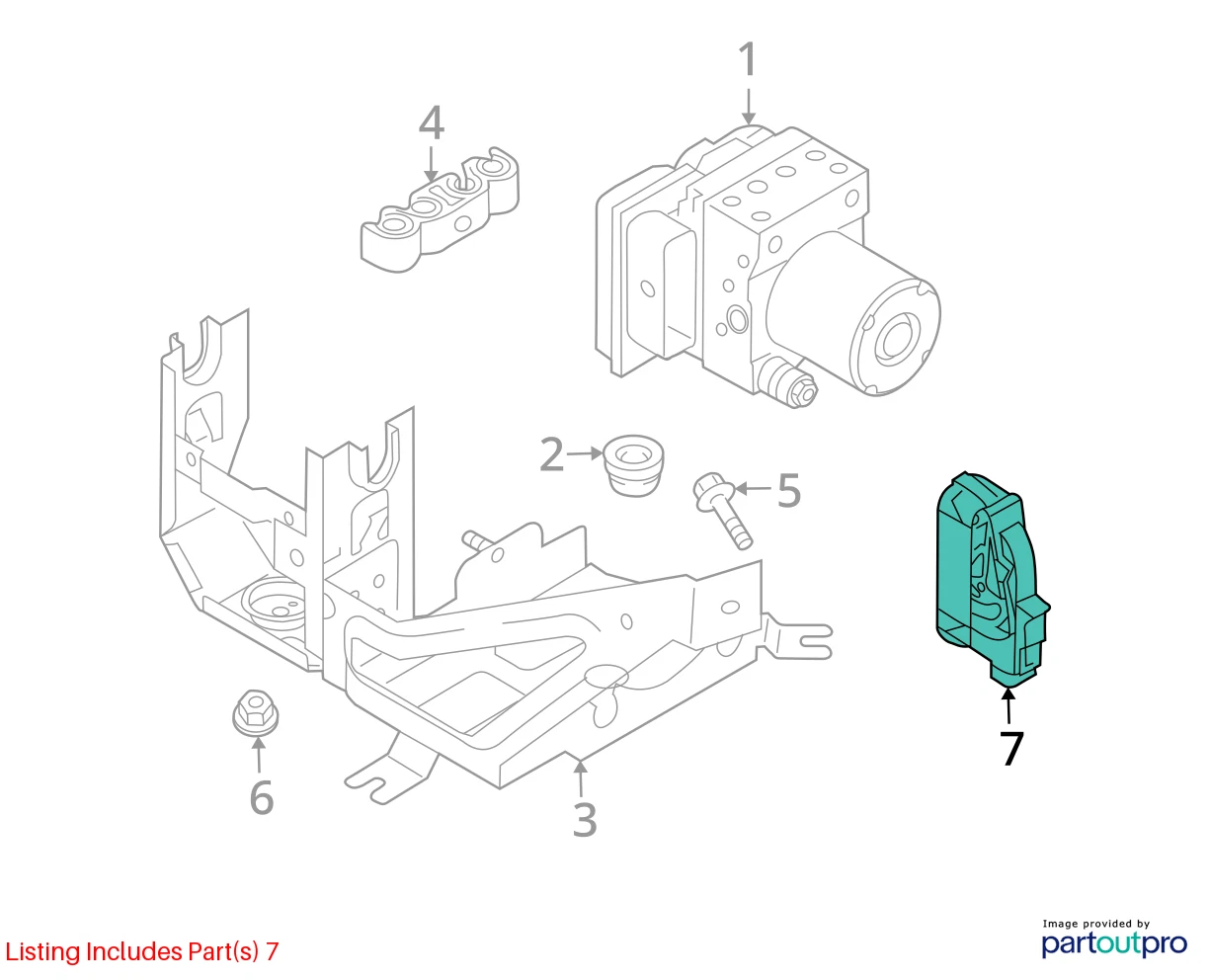 2006-2009 AUDI A4 QUATTRO 2.0L TURBO ABS PUMP MODULE PLUG PIGTAIL CONNECTOR OEM