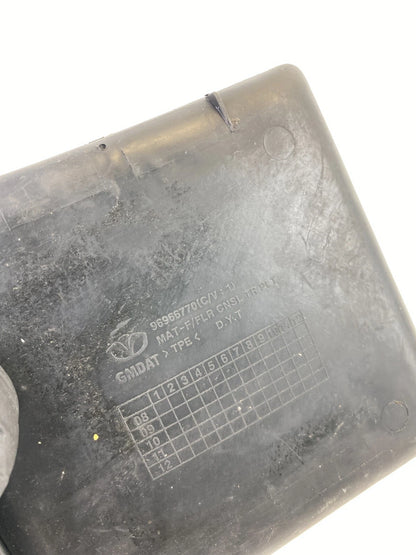09-11 CHEVROLET AVEO FRONT FLOOR CONSOLE TRIM PLATE MAT RUBBER LINER 96966770