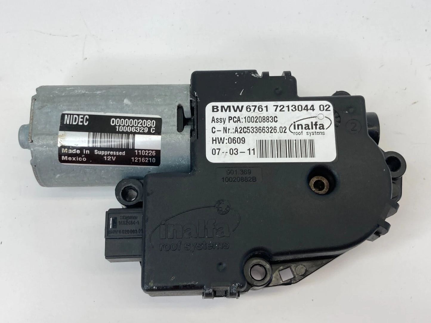 2011-2013 BMW X3 2014-2018 BMW X5 POWER SUNROOF SUN ROOF MOTOR ASSY 67617213044