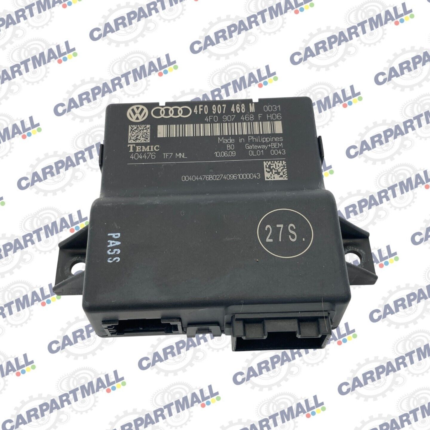 2009-2011 Audi A6 Quattro 3.0L V6 Gateway Control Module Unit 4F0-907-468-F OEM