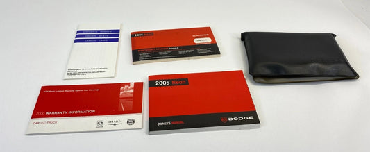 2005 05 DODGE NEON OWNER'S MANUAL & WARRANTY INFORMATION GUIDE BOOK W/ CASE OEM
