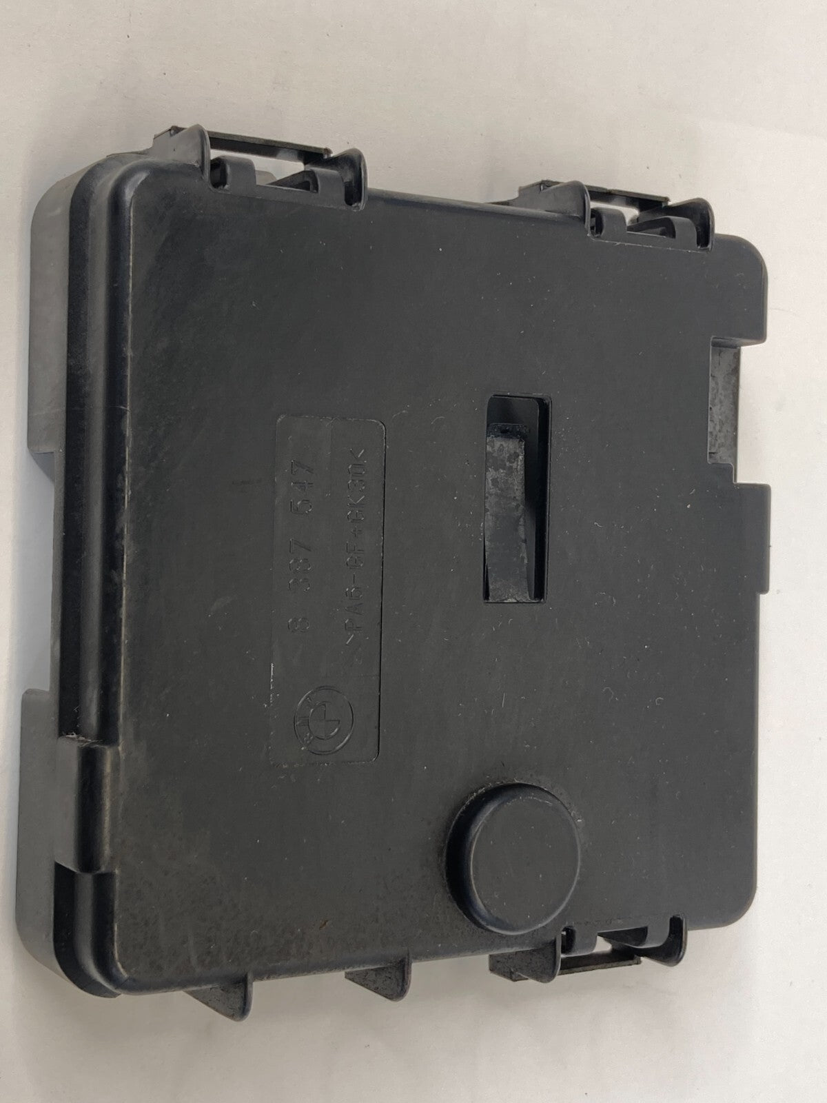 04-10 BMW X3 Rear Trunk Battery Cable Junction Fuse Box Cover Trim Cap 8-387-547