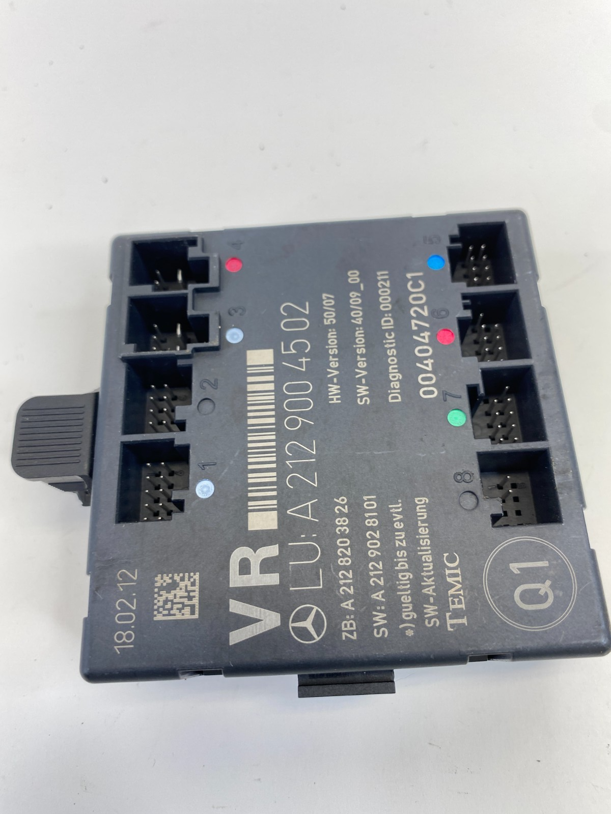 2006-2016 Mercedes-Benz E350 Front Right Side Door Control Module A2129004502