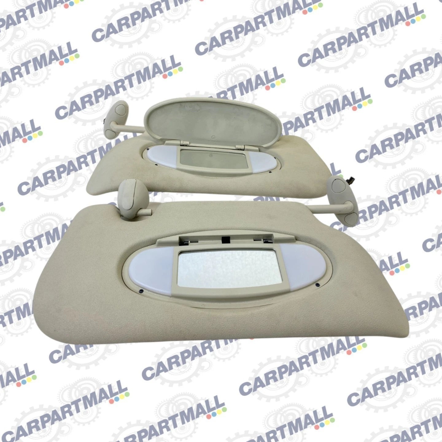 11-14 MINI COOPER FRONT LH RH & LATERAL SUN VISOR SHADE SIDE SET 3 BEIGE OEM