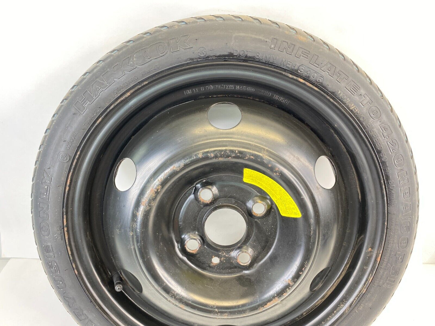 2006-2011 Hyundai Accent Emergency Spare Tire Wheel Compact Donut T115/70D15 90M