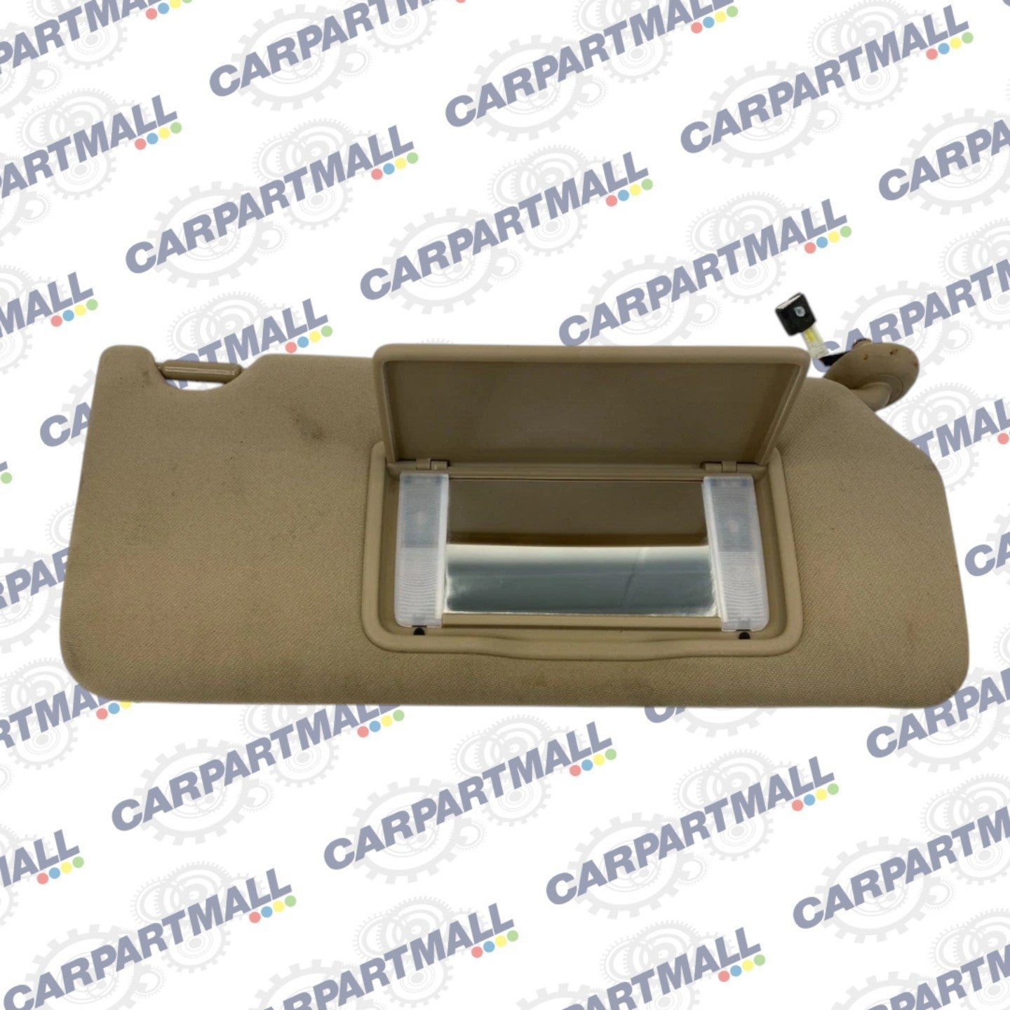 08-10 Honda Accord Passenger Right Sun Visor Sunvisor w/ Lights Cloth Ivory OEM