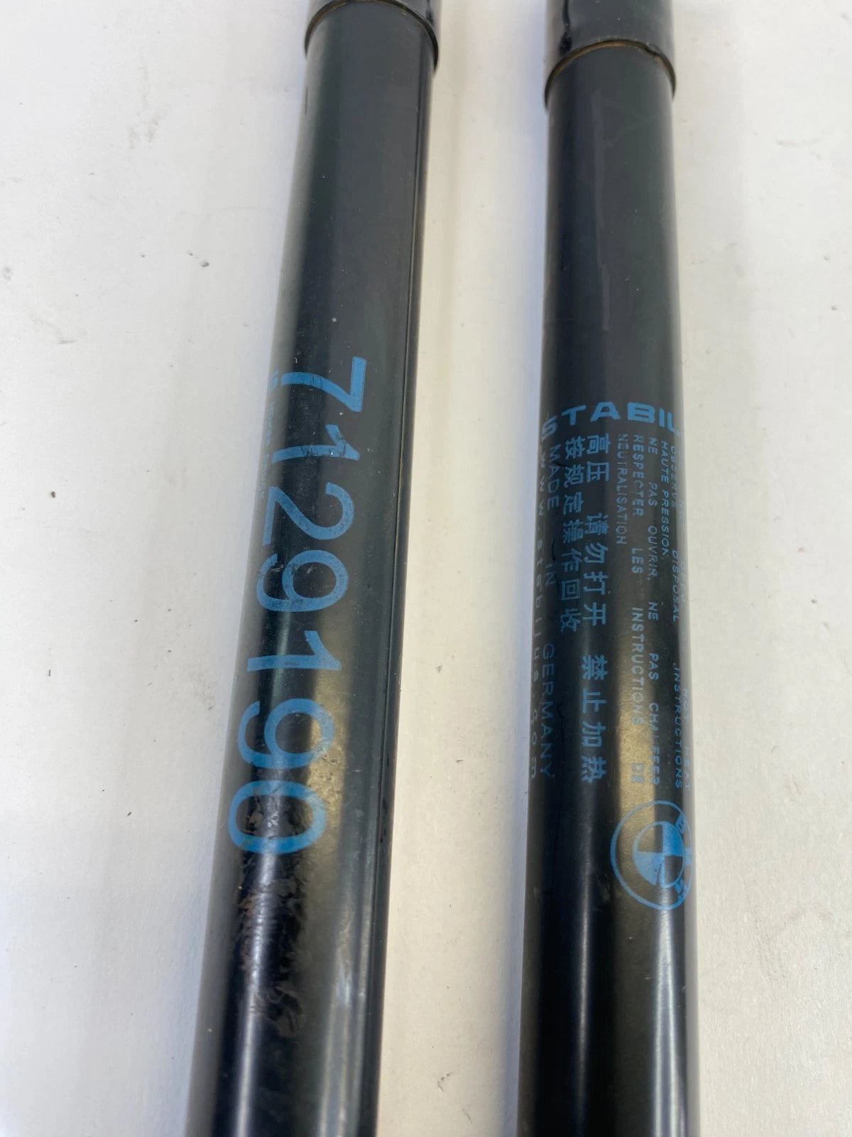 2009-2012 BMW 328i XDRIVE HOOD SHOCK STRUT LIFT SUPPORT PAIR SET 7129190 OEM