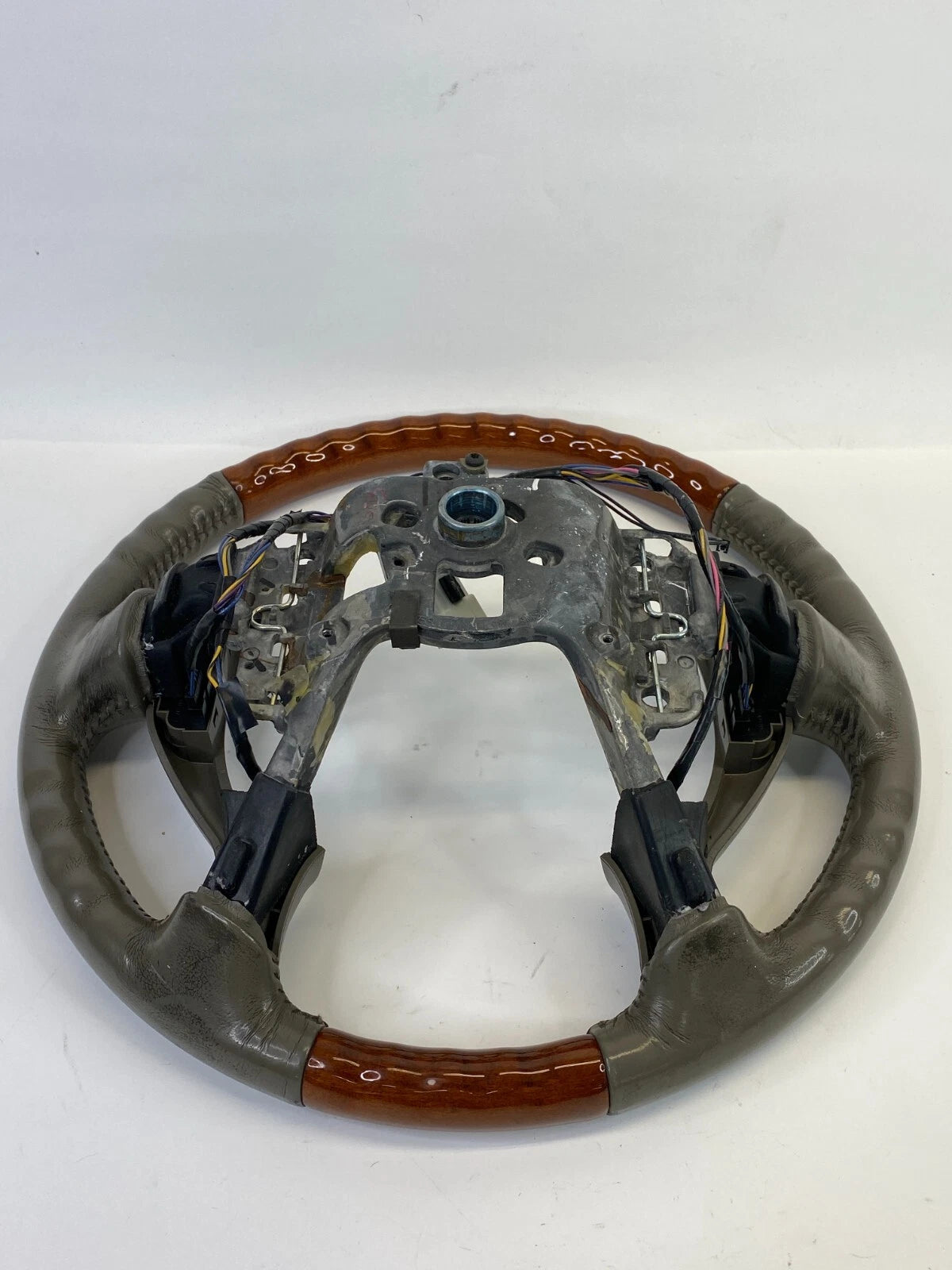 2000-2005 CADILLAC DEVILLE STEERING WHEEL LEATHER & WOOD 16761299 OEM