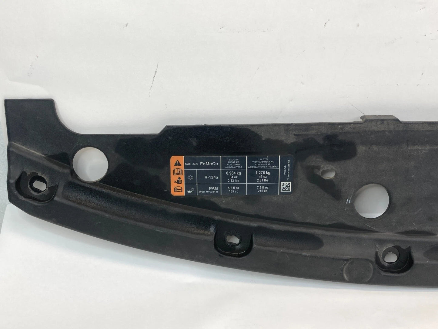 16-19 FORD EXPLORER POLICE INTERCEPTOR UPPER RADIATOR SHIELD COVER FB538A164ABW