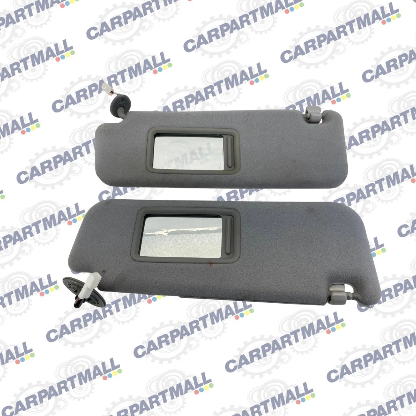 2004-2009 TOYOTA PRIUS DRIVER LH & PASSENGER RH SUN VISOR PAIR W/ MIRROR OEM