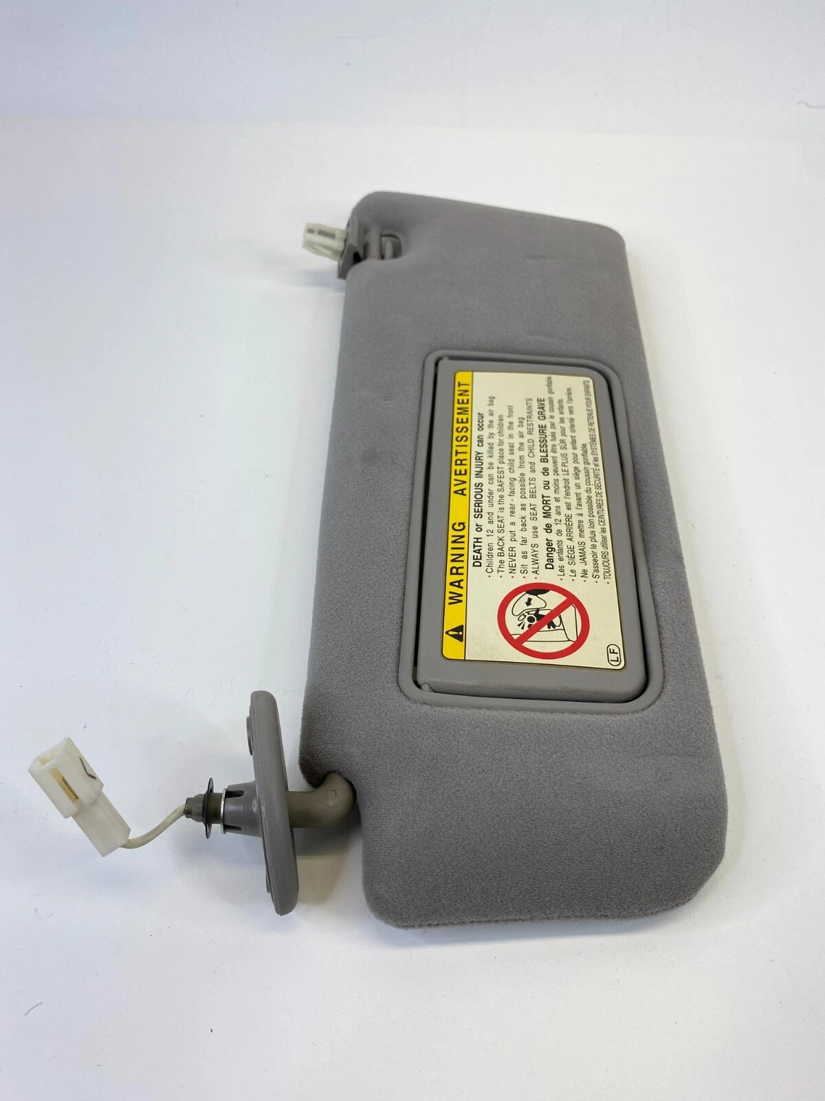 2002 2003 LEXUS ES300 ROOF LEFT DRIVER SUNVISOR SUN VISOR CLOTH GRAY W CLIP