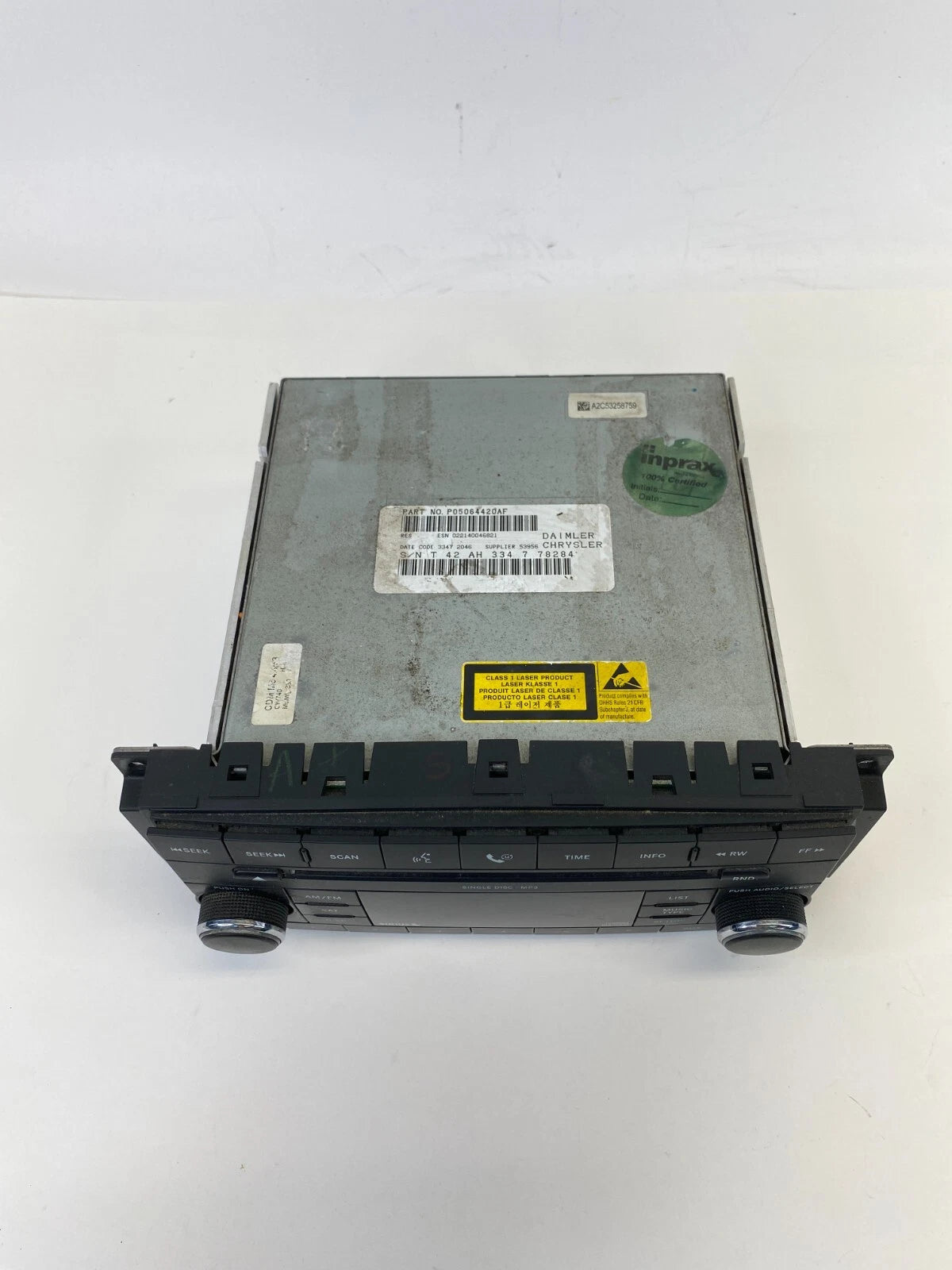 2008 DODGE AVENGER SEBRING MAGNUM RADIO AM/FM CD PLAYER AUDIO RECEIVER 5064420AF