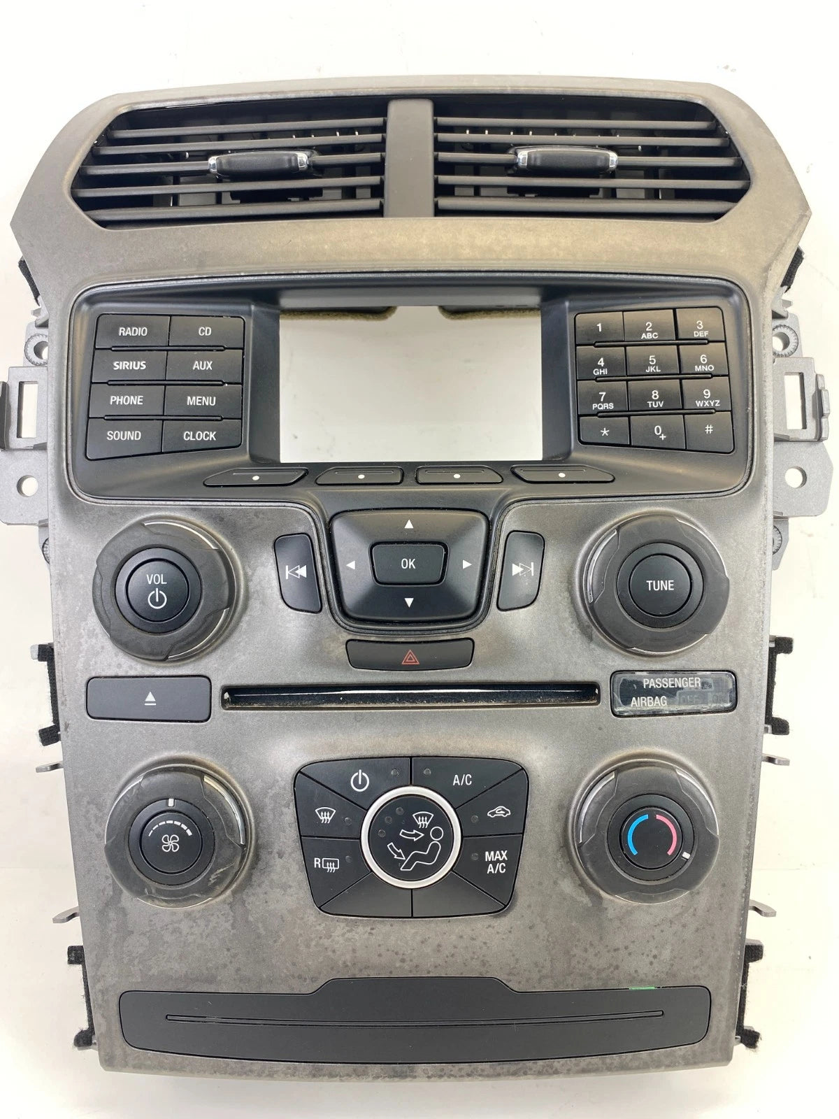 13-15 FORD EXPLORER RADIO DASH BEZEL CLIMATE CONTROL PANEL W/ VENT DB5T18A802DB